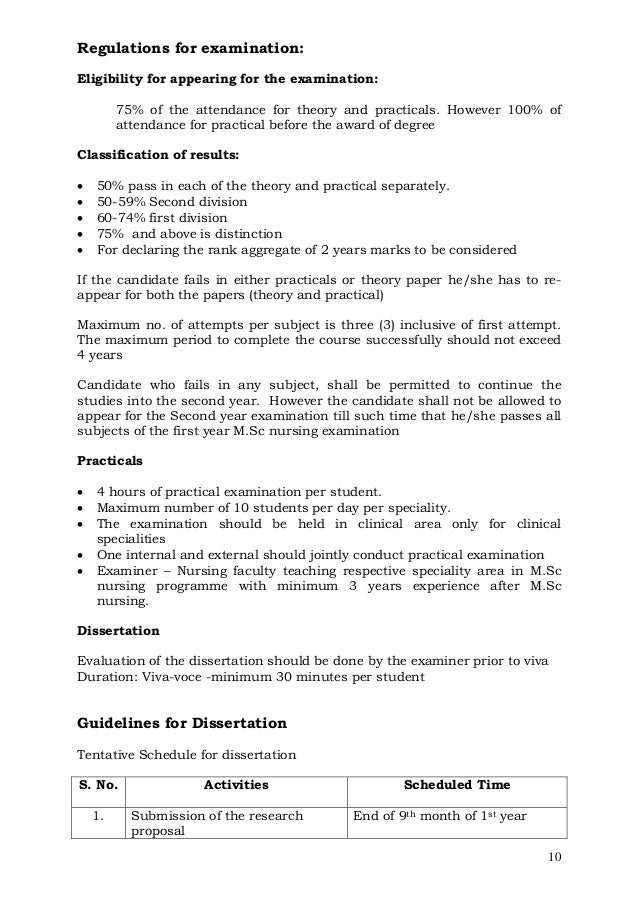 Dissertation msc nursing